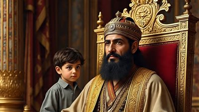 فتاه وحيدة في الصحراء