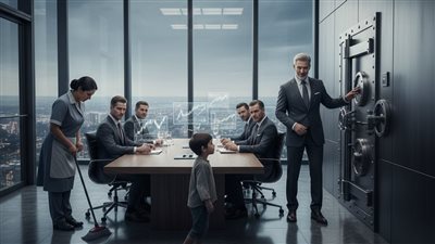 المليونير يسخر من الطفل الصغير 